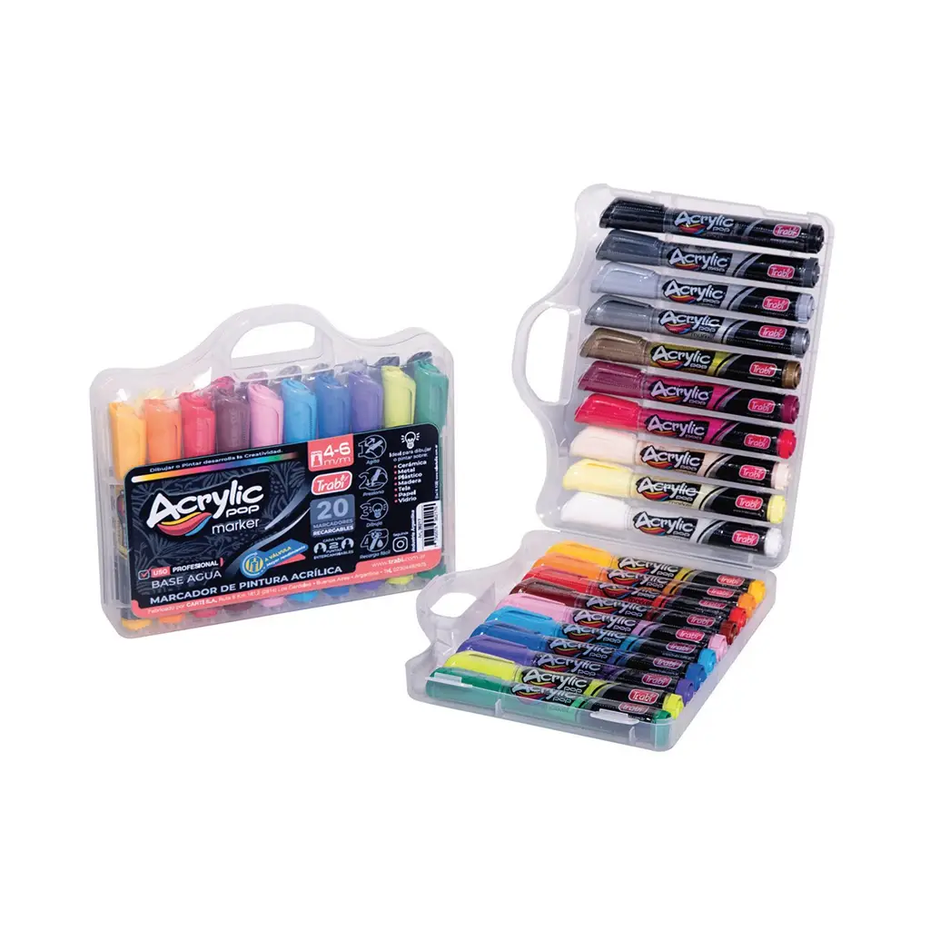 Acrylic Pop Valija x20 (4-6mm)