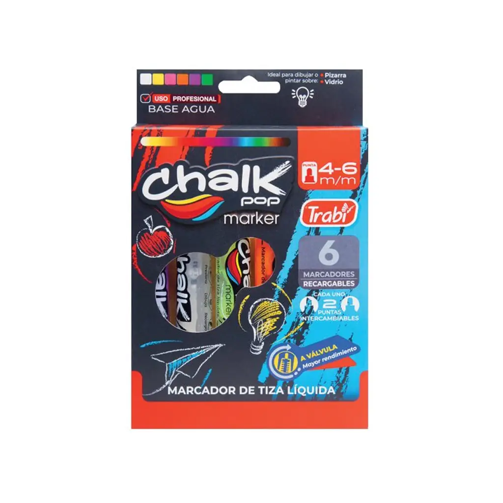 Chalk Glass Pop 4-6mm