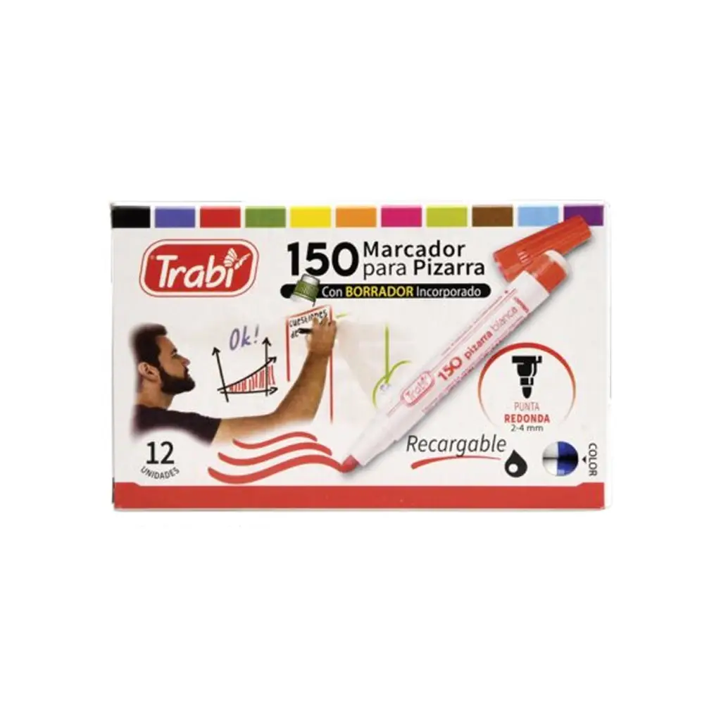 Marcador 150 para Pizarra (c/Borrador)